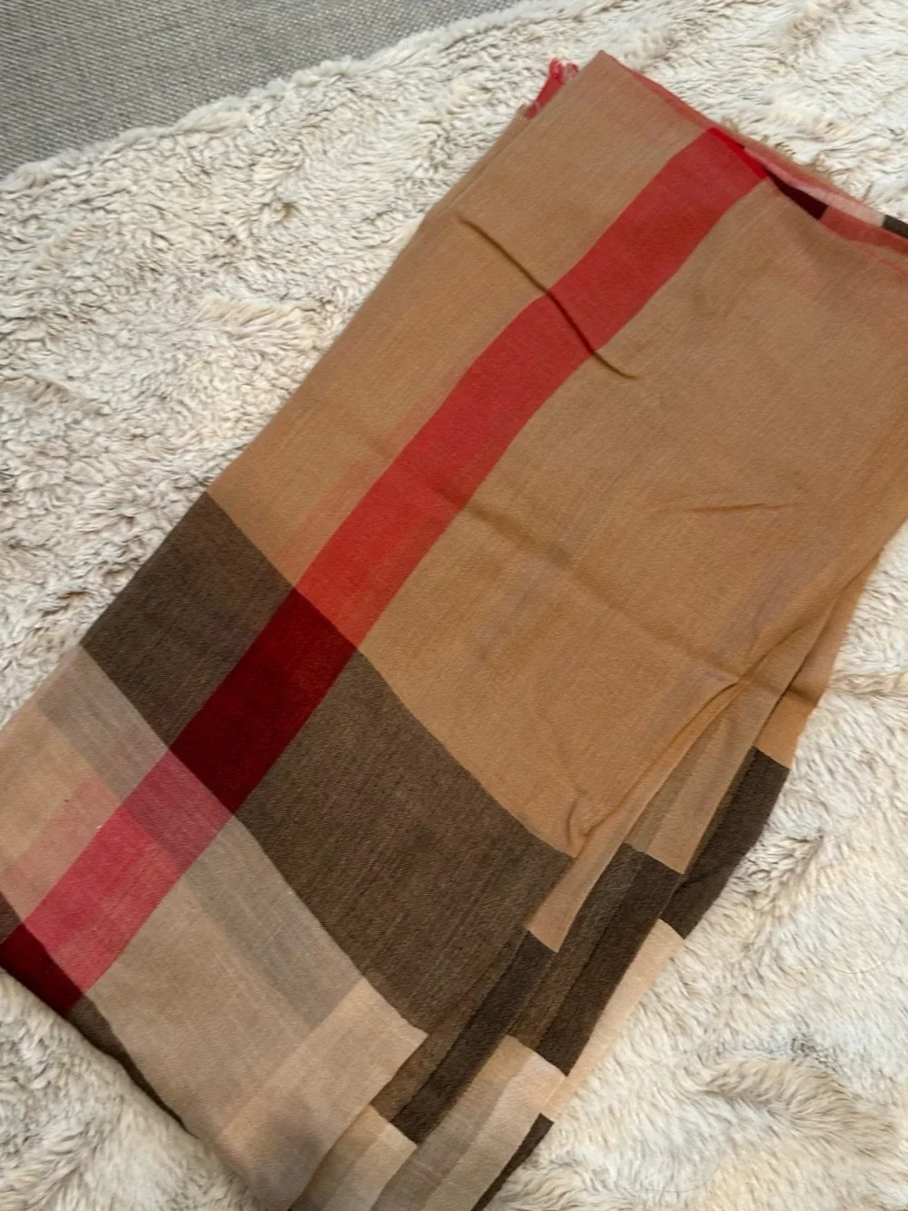 Authentic Burberry check silk scarf